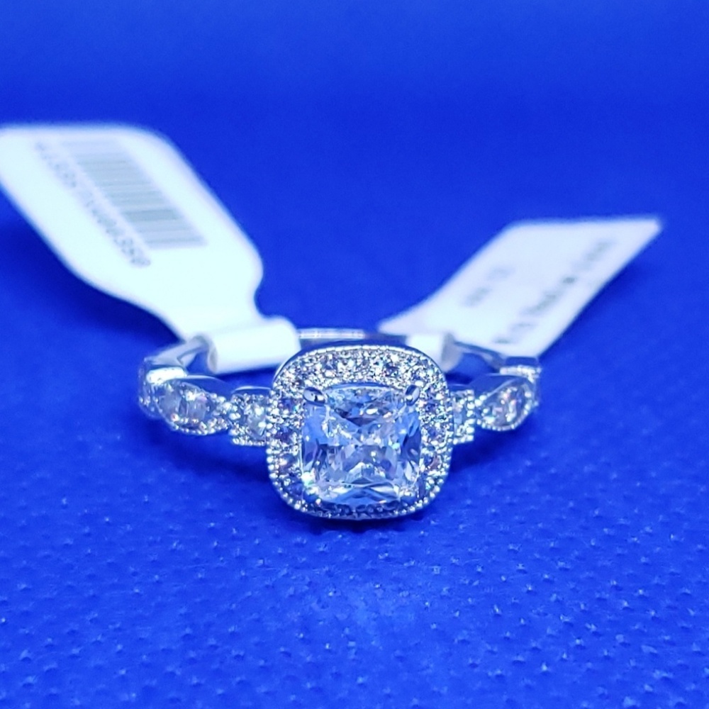 Asscher Cut CZ Ring - Size 8